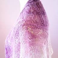 &#039;Gradient Pink Shades&#039; Crescent Lace Shawlette - 'Gradient Pink Shades' Crescent Lace Shawlette