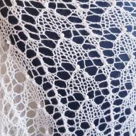 &#039;Pure White and Pearl Beads&#039; Triangular Lace Shawl - 'Pure White and Pearl Beads' Triangular Lace Shawl