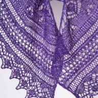 'Purple Love' Crescent Lace Shawl - 'Purple Love' Crescent Lace Shawl