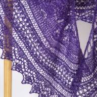 'Purple Love' Crescent Lace Shawl - 'Purple Love' Crescent Lace Shawl