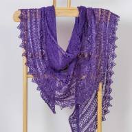 'Purple Love' Crescent Lace Shawl - 'Purple Love' Crescent Lace Shawl