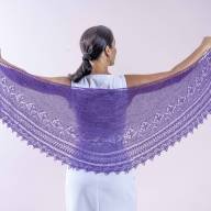 'Purple Love' Crescent Lace Shawl - 'Purple Love' Crescent Lace Shawl