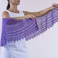 'Purple Love' Crescent Lace Shawl - 'Purple Love' Crescent Lace Shawl