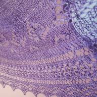 'Purple Love' Crescent Lace Shawl - 'Purple Love' Crescent Lace Shawl