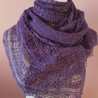 'Purple Love' Crescent Lace Shawl - 'Purple Love' Crescent Lace Shawl