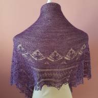 'Purple Love' Crescent Lace Shawl - 'Purple Love' Crescent Lace Shawl