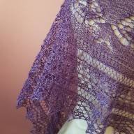 'Purple Love' Crescent Lace Shawl - 'Purple Love' Crescent Lace Shawl