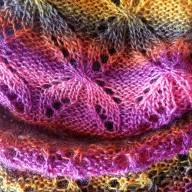&#039;Multicolor Shades&#039; Crescent Lace Shawlette - 'Multicolor Shades' Crescent Lace Shawlette