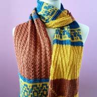 &#039;Mosaic &amp; Texture&#039; Multicolor Rectangular Scarf - 'Mosaic & Texture' Multicolor Rectangular Scarf