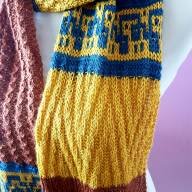 &#039;Mosaic &amp; Texture&#039; Multicolor Rectangular Scarf - 'Mosaic & Texture' Multicolor Rectangular Scarf