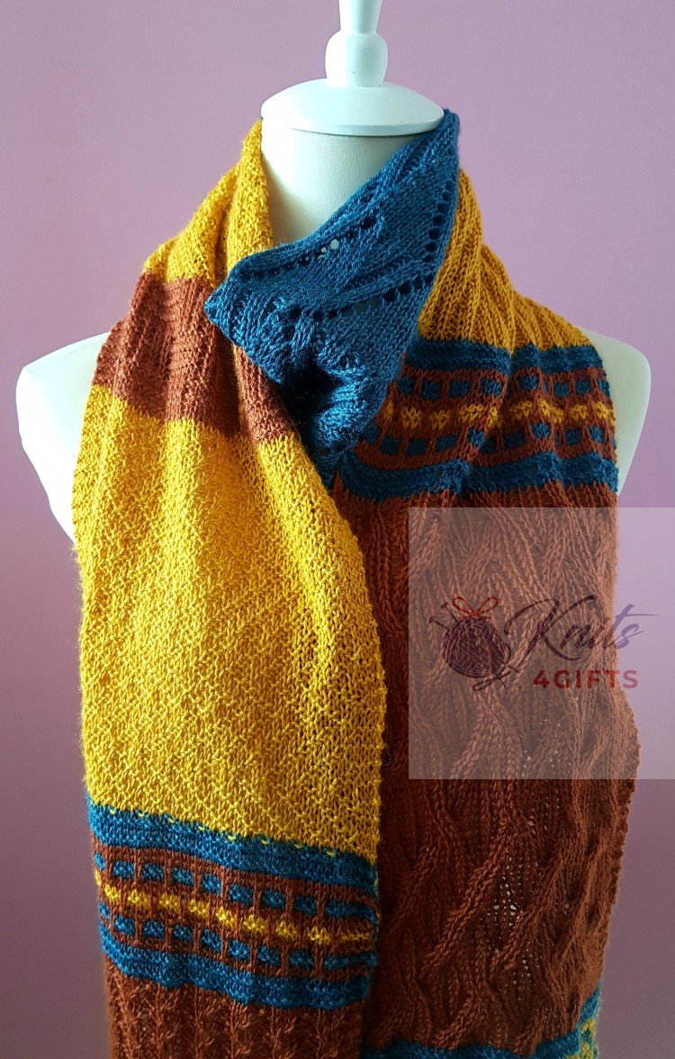 'Mosaic & Texture' Multicolor Rectangular Scarf