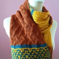 &#039;Mosaic &amp; Texture&#039; Multicolor Rectangular Scarf - 'Mosaic & Texture' Multicolor Rectangular Scarf