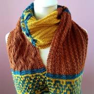 &#039;Mosaic &amp; Texture&#039; Multicolor Rectangular Scarf - 'Mosaic & Texture' Multicolor Rectangular Scarf