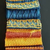 &#039;Mosaic &amp; Texture&#039; Multicolor Rectangular Scarf - 'Mosaic & Texture' Multicolor Rectangular Scarf