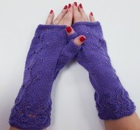 'Purple & Spark' Warm Mitts
