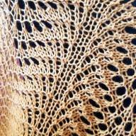 &#039;Yellow Lace&#039; Crescent Large Shawl - 'Yellow Lace' Crescent Large Shawl