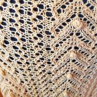 &#039;Yellow Lace&#039; Crescent Large Shawl - 'Yellow Lace' Crescent Large Shawl